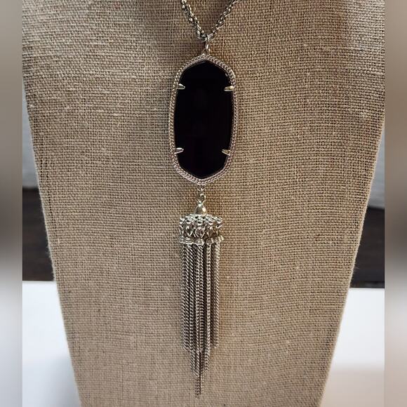 Kendra scott black and silver Rayne necklace - Picture 7 of 15
